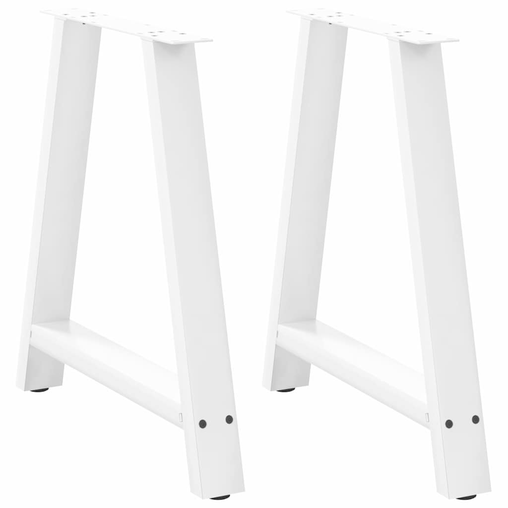 vidaXL Dining Table Legs A-Shaped 2 pcs White 80x(72-73) cm Steel