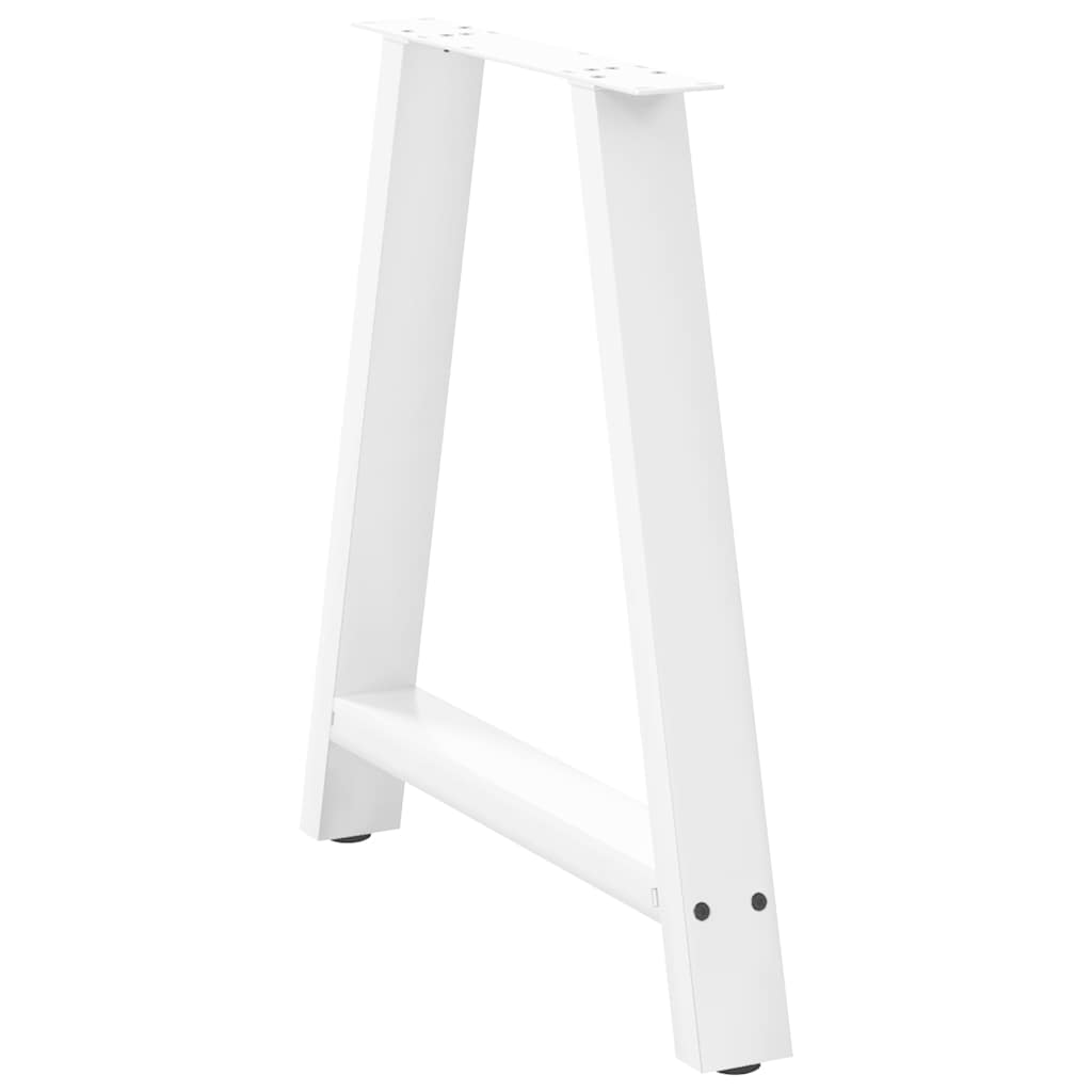 vidaXL Dining Table Legs A-Shaped 2 pcs White 80x(72-73) cm Steel