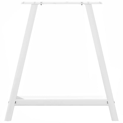 vidaXL Dining Table Legs A-Shaped 2 pcs White 80x(72-73) cm Steel