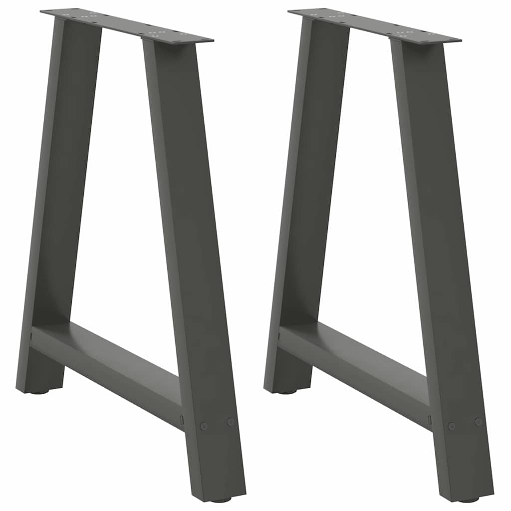 vidaXL Dining Table Legs A-Shaped 2 pcs Anthracite 80x(72-73) cm Steel