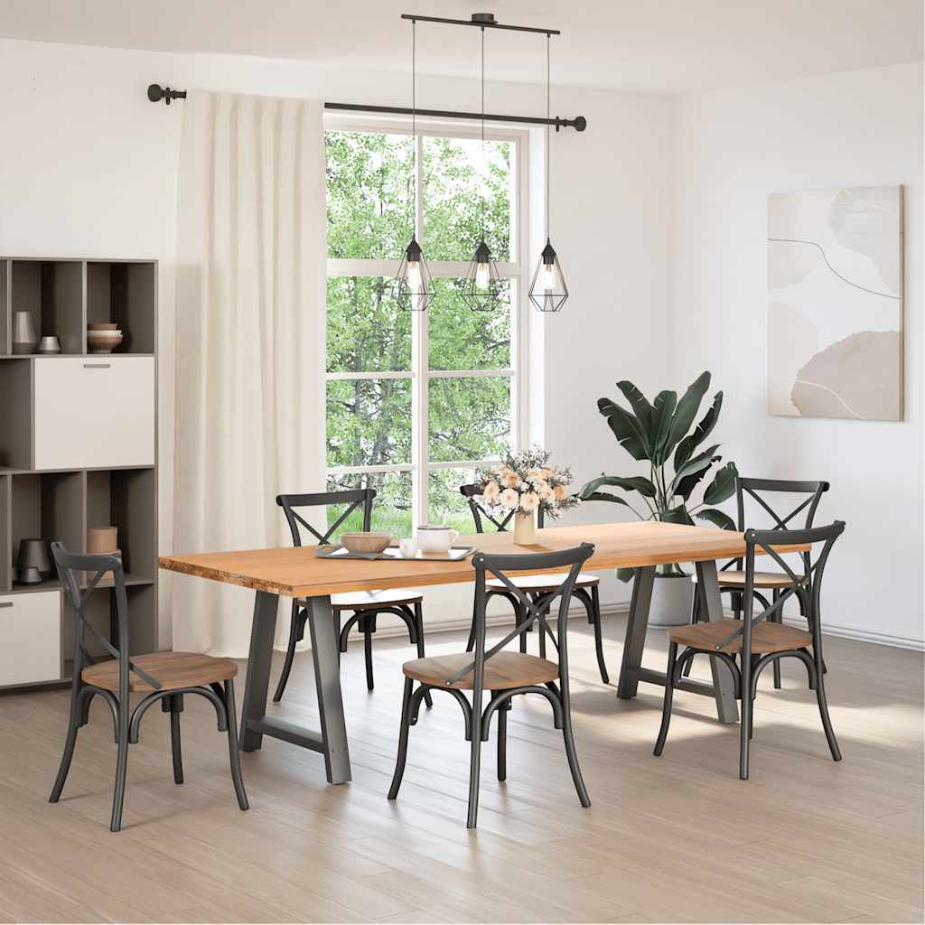 vidaXL Dining Table Legs A-Shaped 2 pcs Anthracite 80x(72-73) cm Steel