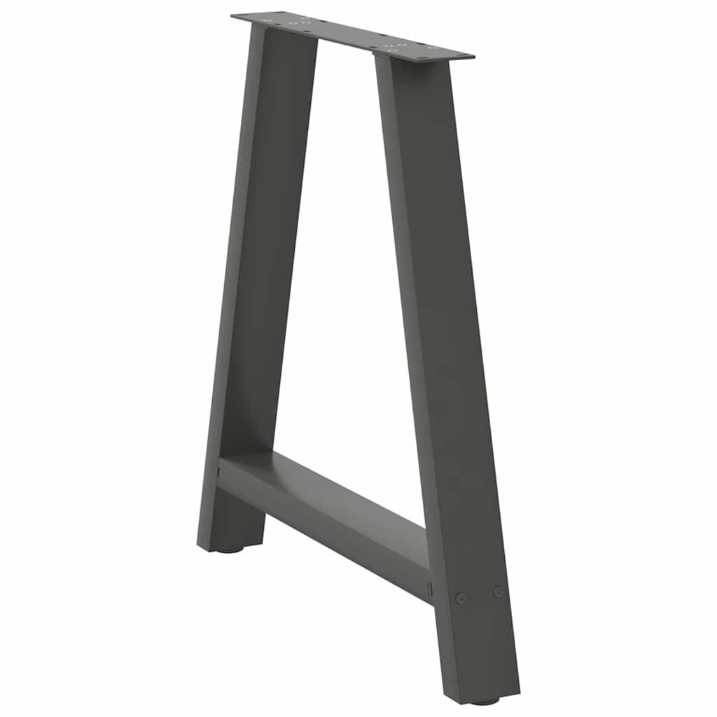 vidaXL Dining Table Legs A-Shaped 2 pcs Anthracite 80x(72-73) cm Steel