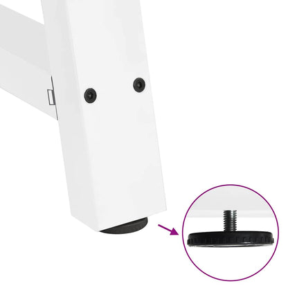 vidaXL Dining Table Legs A-Shaped 2 pcs White 90x(72-73) cm Steel