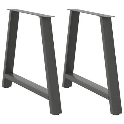 vidaXL Dining Table Legs A-Shaped 2 pcs Anthracite 90x(72-73) cm Steel