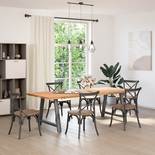 vidaXL Dining Table Legs A-Shaped 2 pcs Anthracite 90x(72-73) cm Steel