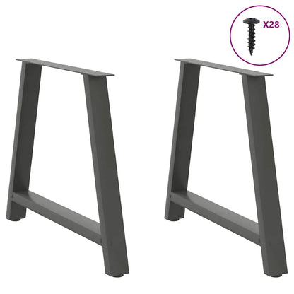 vidaXL Dining Table Legs A-Shaped 2 pcs Anthracite 90x(72-73) cm Steel
