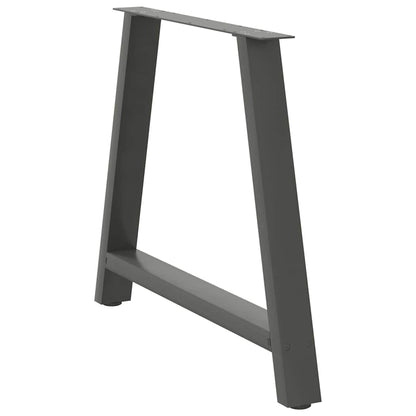 vidaXL Dining Table Legs A-Shaped 2 pcs Anthracite 90x(72-73) cm Steel
