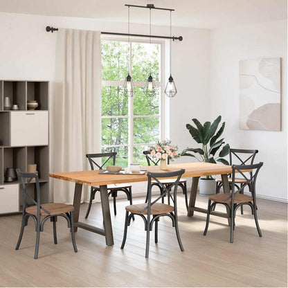 vidaXL Dining Table Legs A-Shaped 2 pcs 90x(72-73) cm Steel