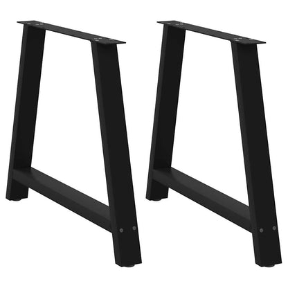vidaXL Dining Table Legs A-Shaped 2 pcs Black 100x(72-73) cm Steel