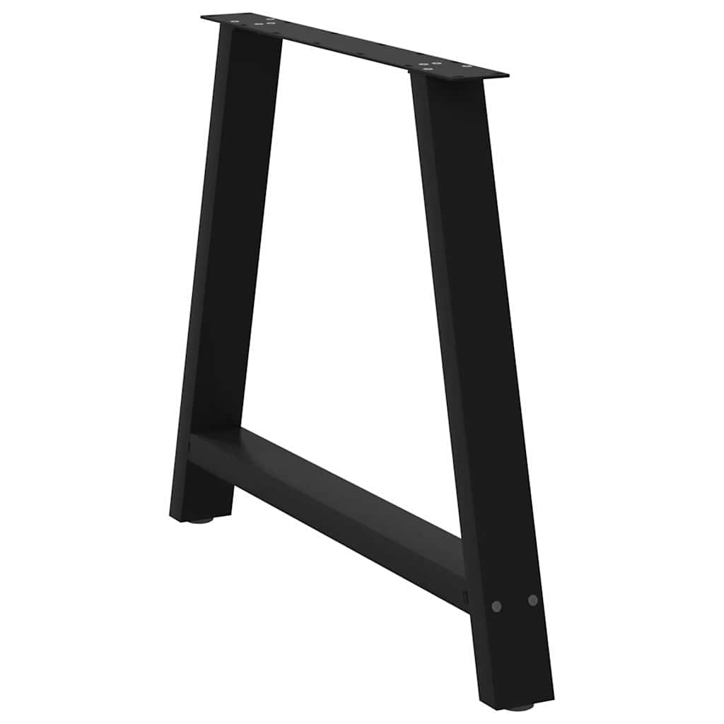 vidaXL Dining Table Legs A-Shaped 2 pcs Black 100x(72-73) cm Steel