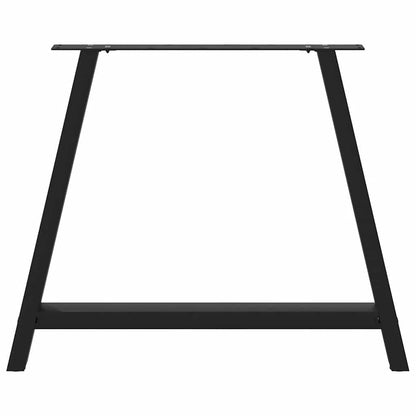 vidaXL Dining Table Legs A-Shaped 2 pcs Black 100x(72-73) cm Steel