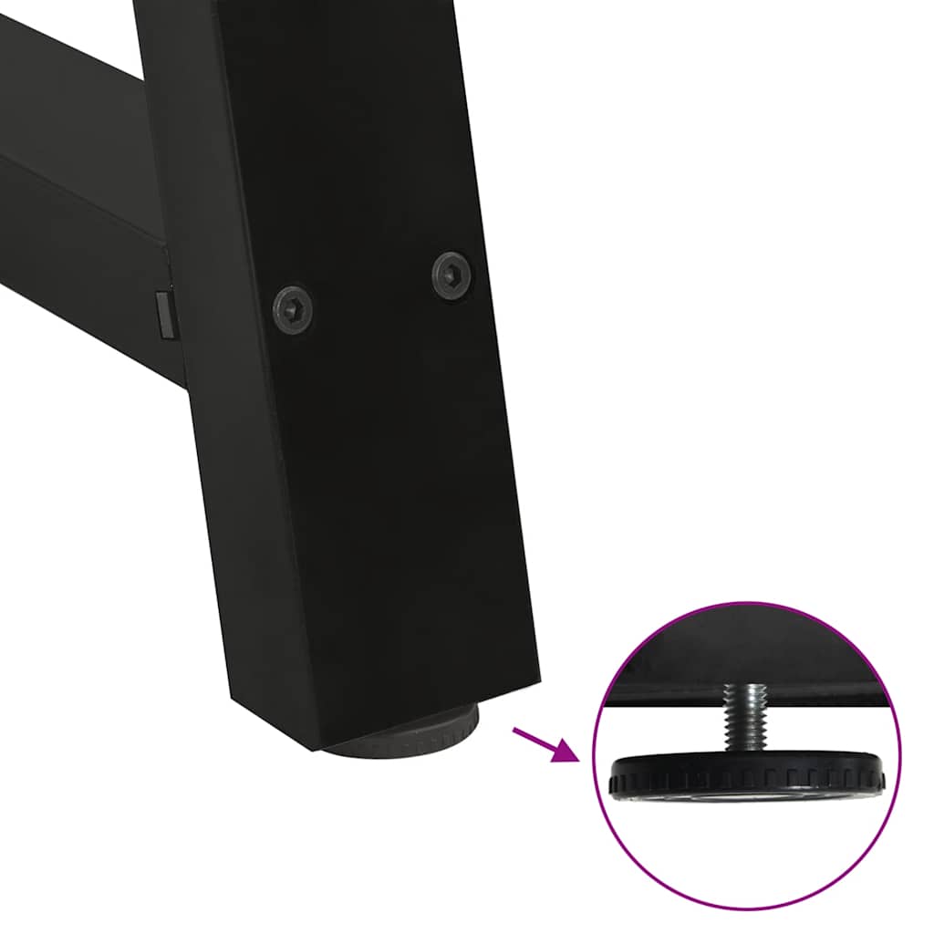 vidaXL Dining Table Legs A-Shaped 2 pcs Black 100x(72-73) cm Steel