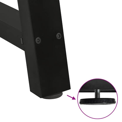vidaXL Dining Table Legs A-Shaped 2 pcs Black 100x(72-73) cm Steel