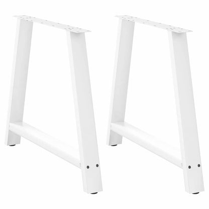 vidaXL Dining Table Legs A-Shaped 2 pcs White 100x(72-73) cm Steel