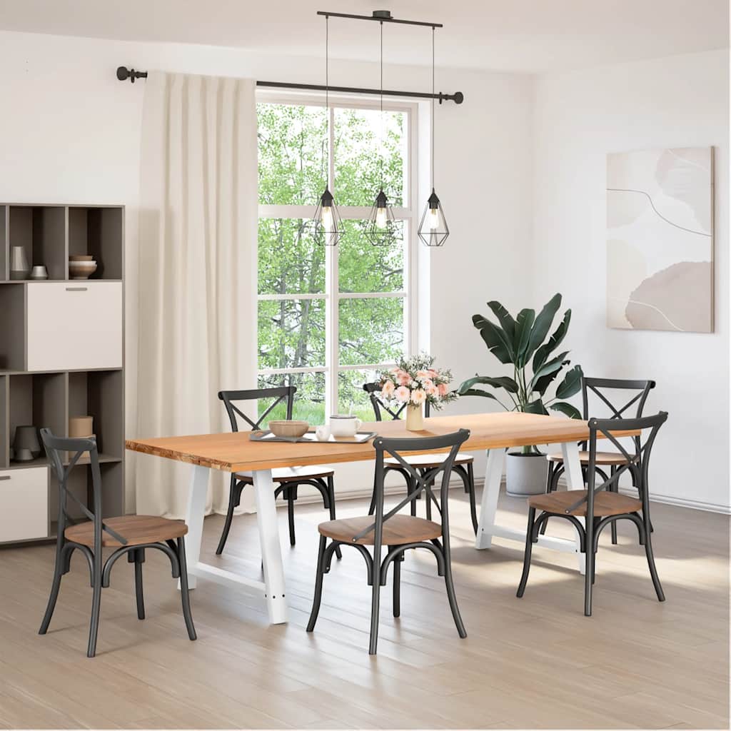 vidaXL Dining Table Legs A-Shaped 2 pcs White 100x(72-73) cm Steel