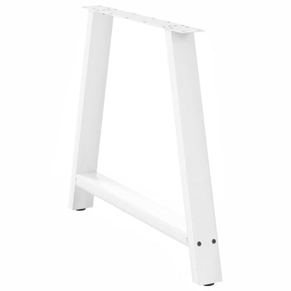 vidaXL Dining Table Legs A-Shaped 2 pcs White 100x(72-73) cm Steel