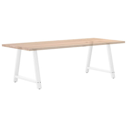 vidaXL Dining Table Legs A-Shaped 2 pcs White 100x(72-73) cm Steel