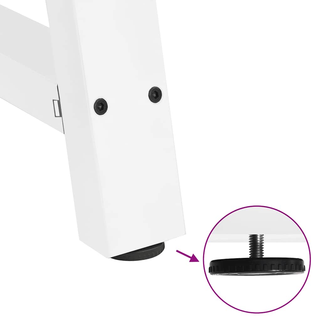 vidaXL Dining Table Legs A-Shaped 2 pcs White 100x(72-73) cm Steel