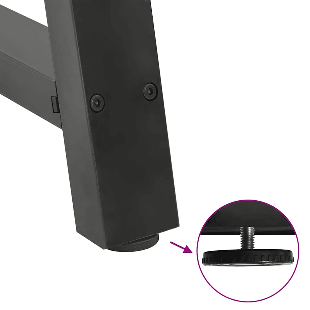 vidaXL Dining Table Legs A-Shaped 2 pcs Anthracite 100x(72-73) cm Steel