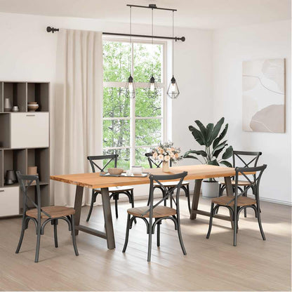 vidaXL Dining Table Legs A-Shaped 2 pcs 100x(72-73) cm Steel