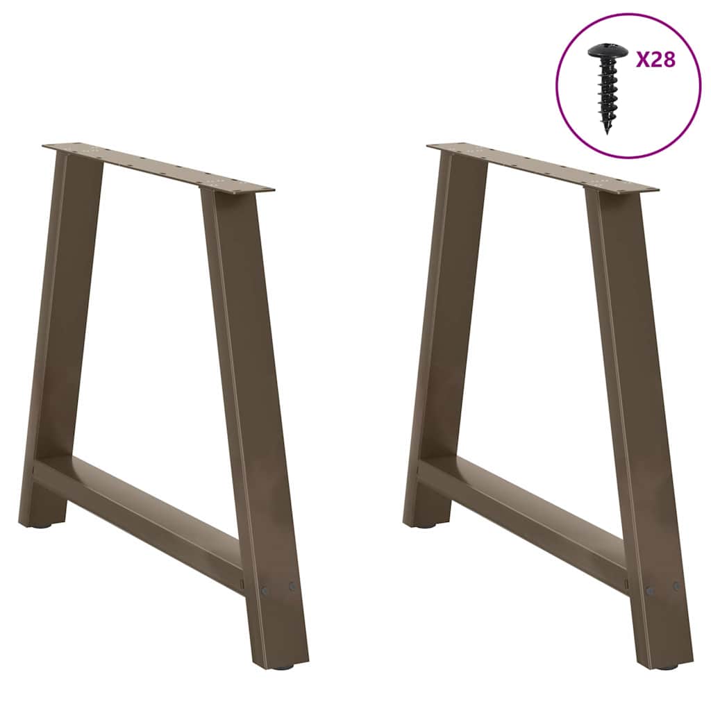 vidaXL Dining Table Legs A-Shaped 2 pcs 100x(72-73) cm Steel