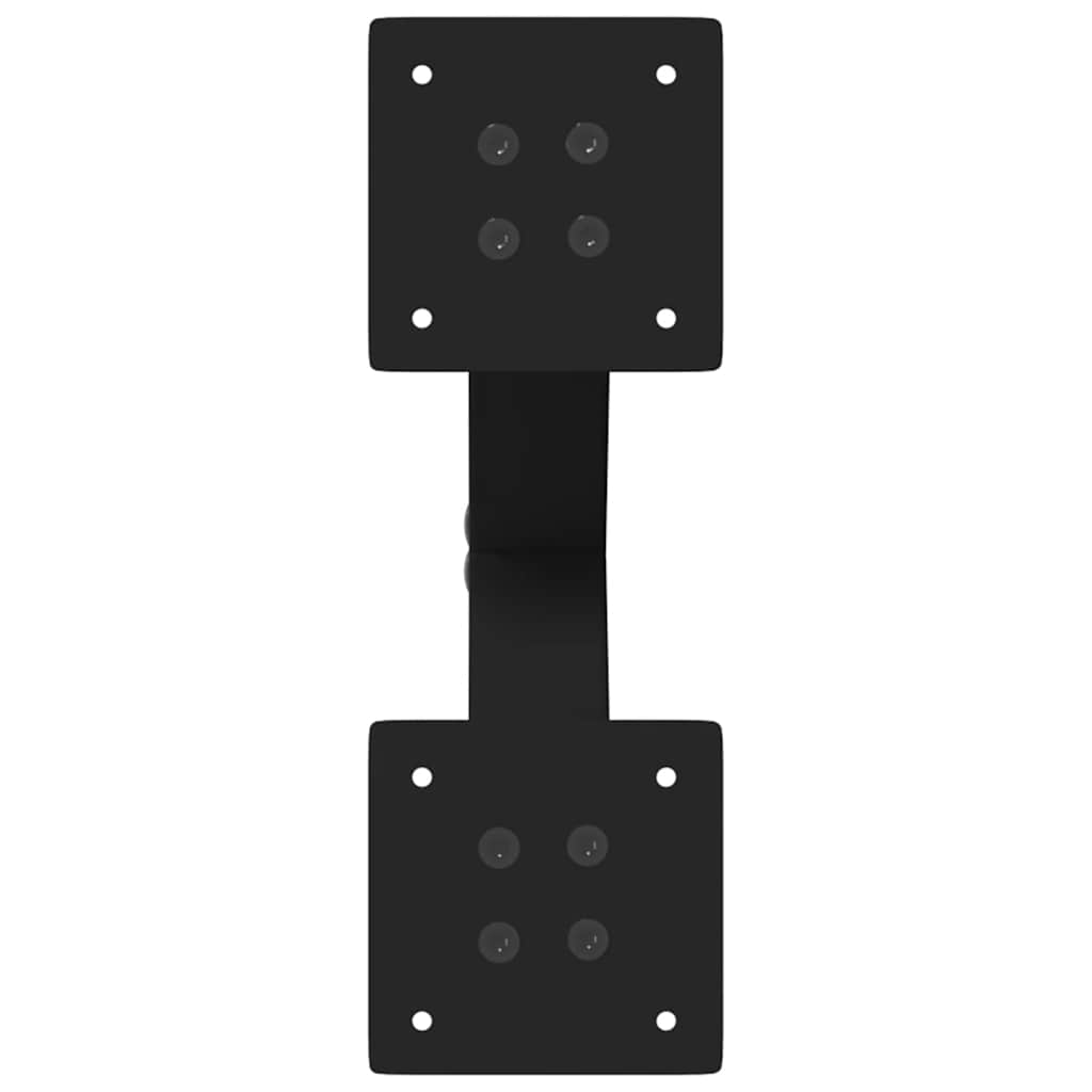 vidaXL Coffee Table Legs X-Shaped 2 pcs Black 30x(30-31) cm Steel