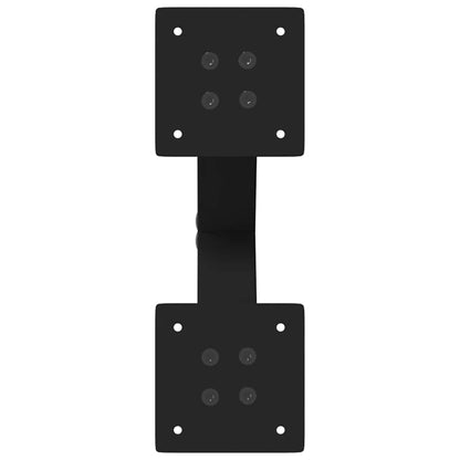 vidaXL Coffee Table Legs X-Shaped 2 pcs Black 30x(30-31) cm Steel
