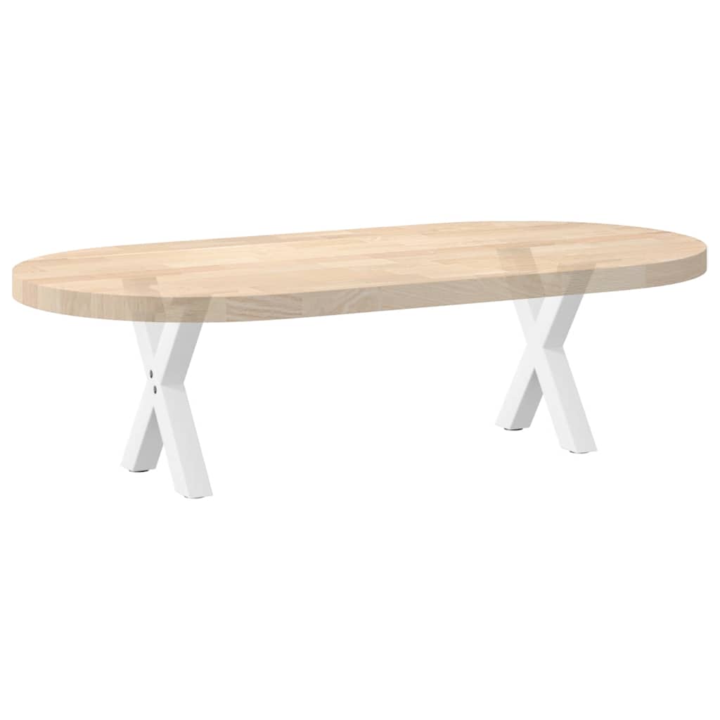 vidaXL Coffee Table Legs X-Shaped 2 pcs White 30x(30-31) cm Steel