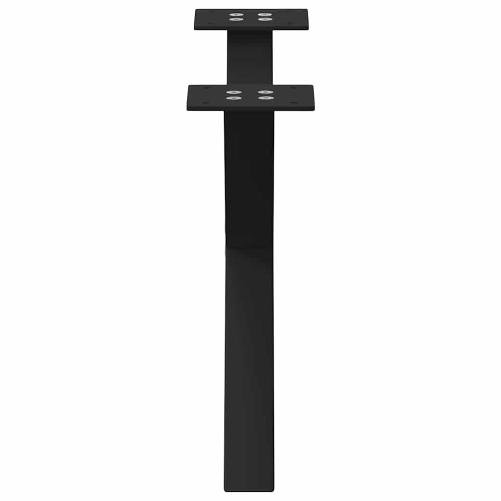 vidaXL Coffee Table Legs X-Shaped 2 pcs Black 50x(30-31) cm Steel