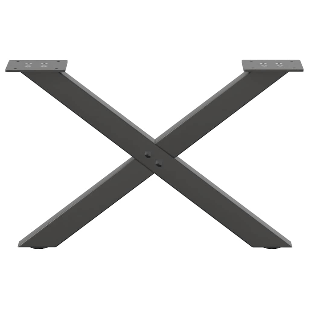 vidaXL Coffee Table Legs X-Shaped 2 pcs Anthracite 50x(30-31) cm Steel