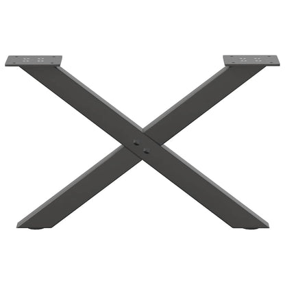 vidaXL Coffee Table Legs X-Shaped 2 pcs Anthracite 50x(30-31) cm Steel