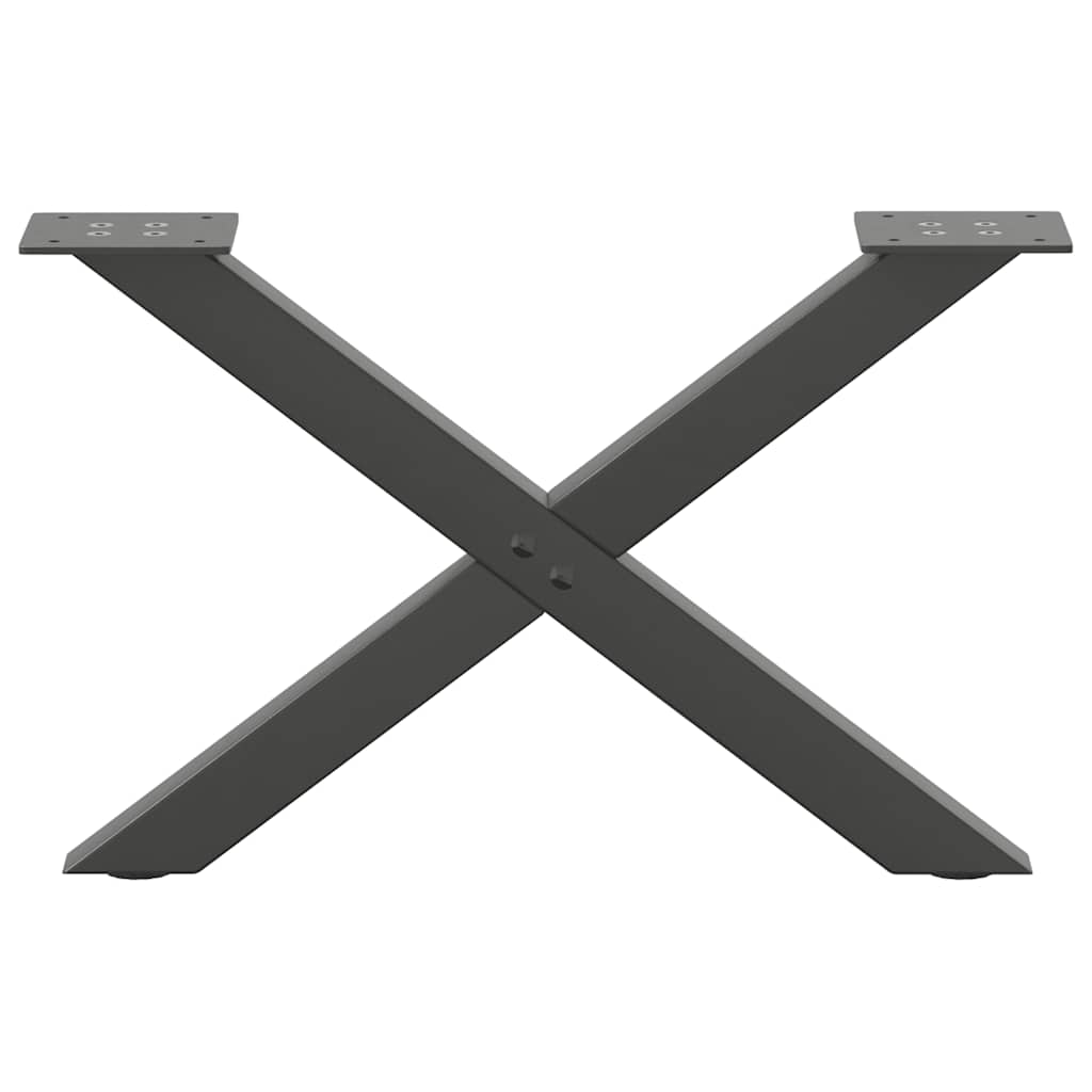 vidaXL Coffee Table Legs X-Shaped 2 pcs Anthracite 50x(30-31) cm Steel