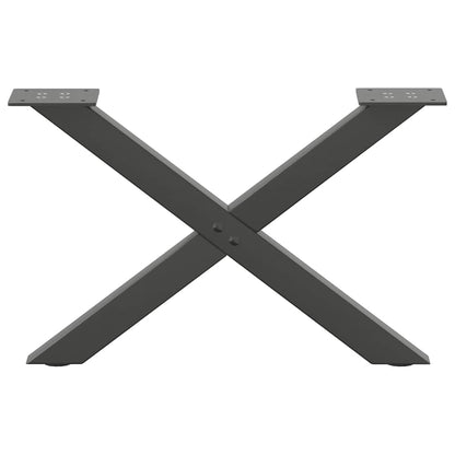 vidaXL Coffee Table Legs X-Shaped 2 pcs Anthracite 50x(30-31) cm Steel