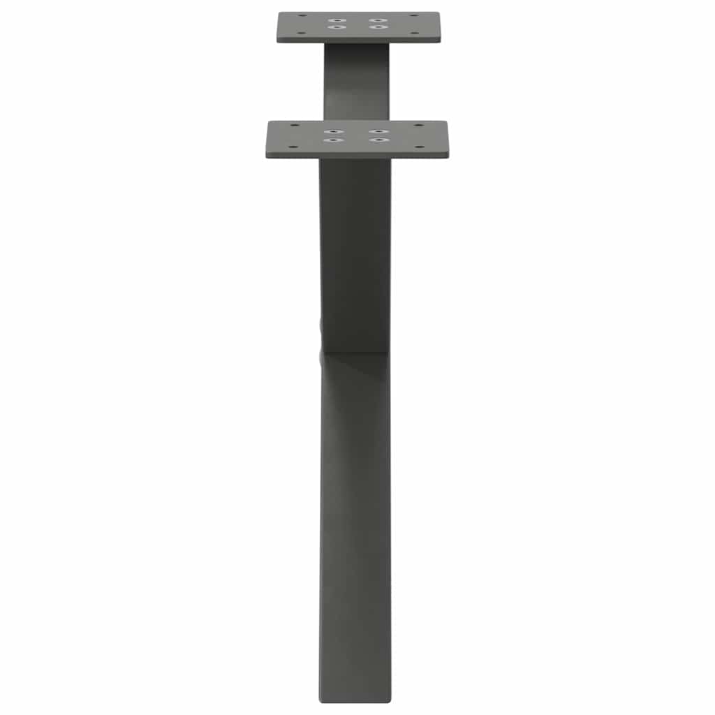 vidaXL Coffee Table Legs X-Shaped 2 pcs Anthracite 50x(30-31) cm Steel