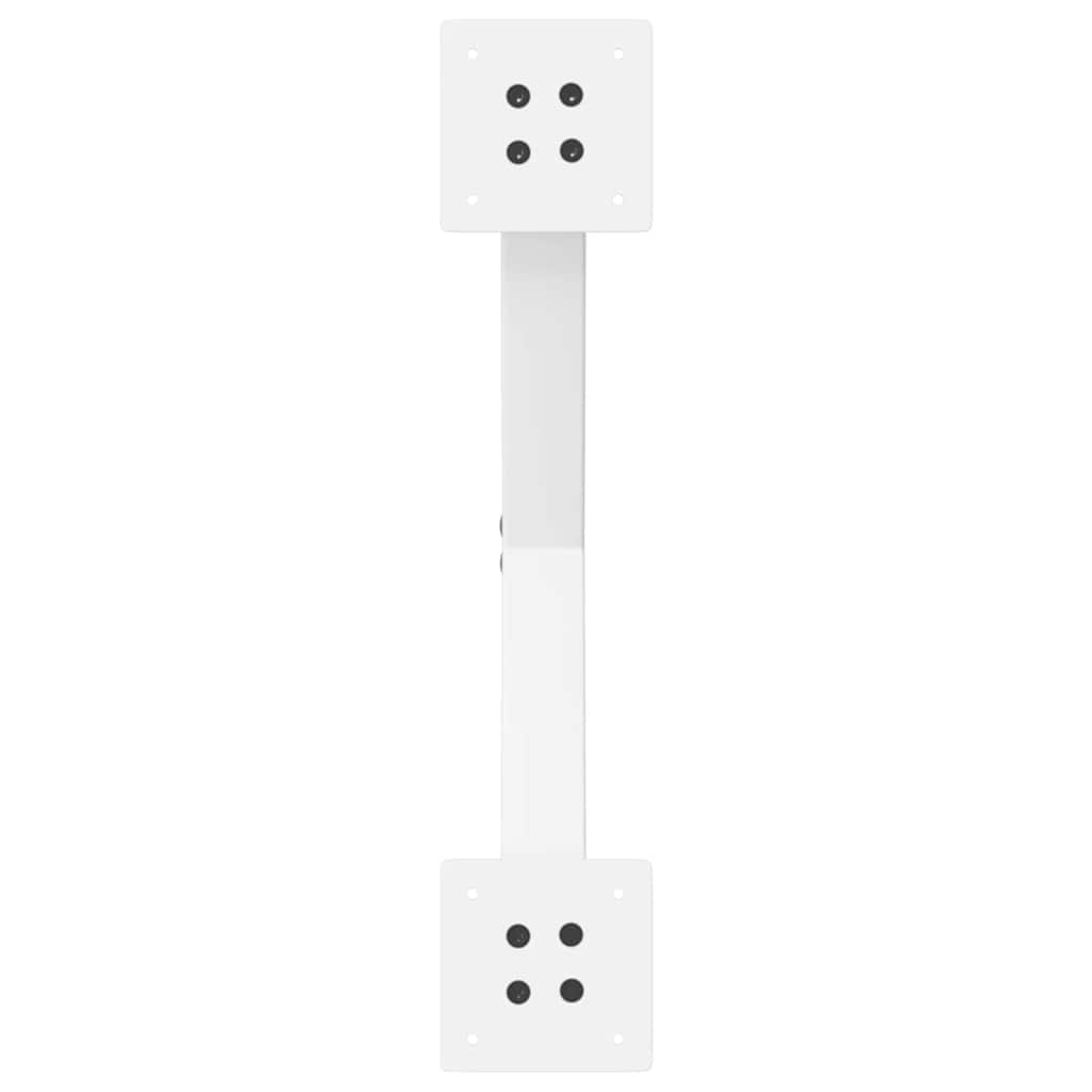 vidaXL Coffee Table Legs X-Shaped 2 pcs White 60x(30-31) cm Steel