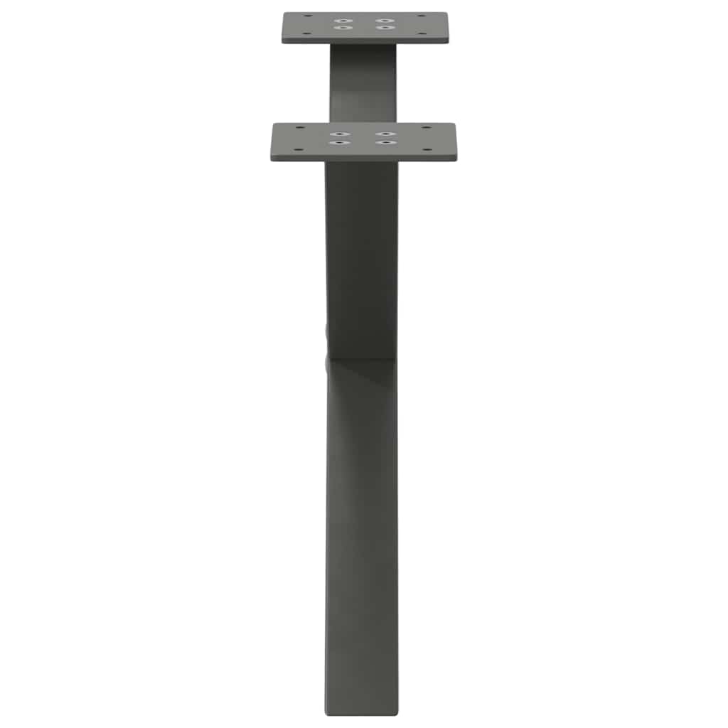 vidaXL Coffee Table Legs X-Shaped 2 pcs Anthracite 60x(30-31) cm Steel