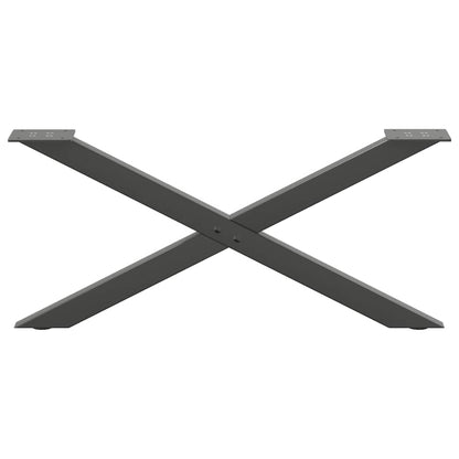 vidaXL Coffee Table Legs X-Shaped 2 pcs Anthracite 70x(30-31) cm Steel
