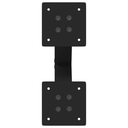 vidaXL Coffee Table Legs X-Shaped 2 pcs Black 28x(42-43) cm Steel