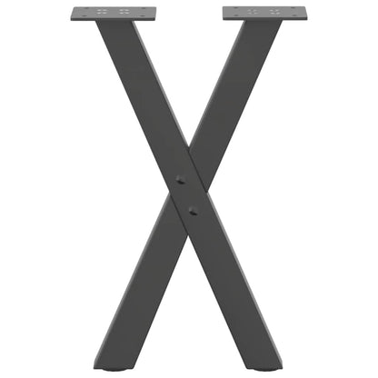 vidaXL Coffee Table Legs X-Shaped 2 pcs Anthracite 28x(42-43) cm Steel