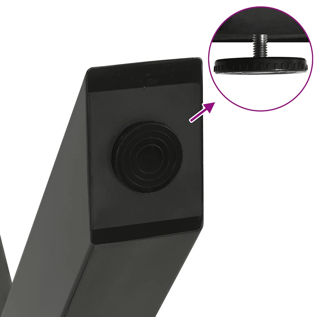 vidaXL Coffee Table Legs X-Shaped 2 pcs Anthracite 28x(42-43) cm Steel