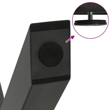 vidaXL Coffee Table Legs X-Shaped 2 pcs Anthracite 28x(42-43) cm Steel