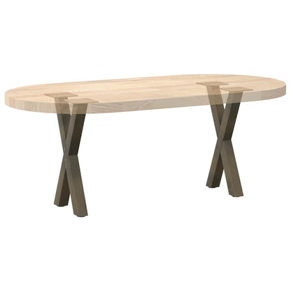 vidaXL Coffee Table Legs X-Shaped 2 pcs Natural Steel 38x(42-43) cm Steel