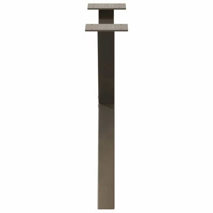 vidaXL Coffee Table Legs X-Shaped 2 pcs Natural Steel 50x(42-43) cm Steel
