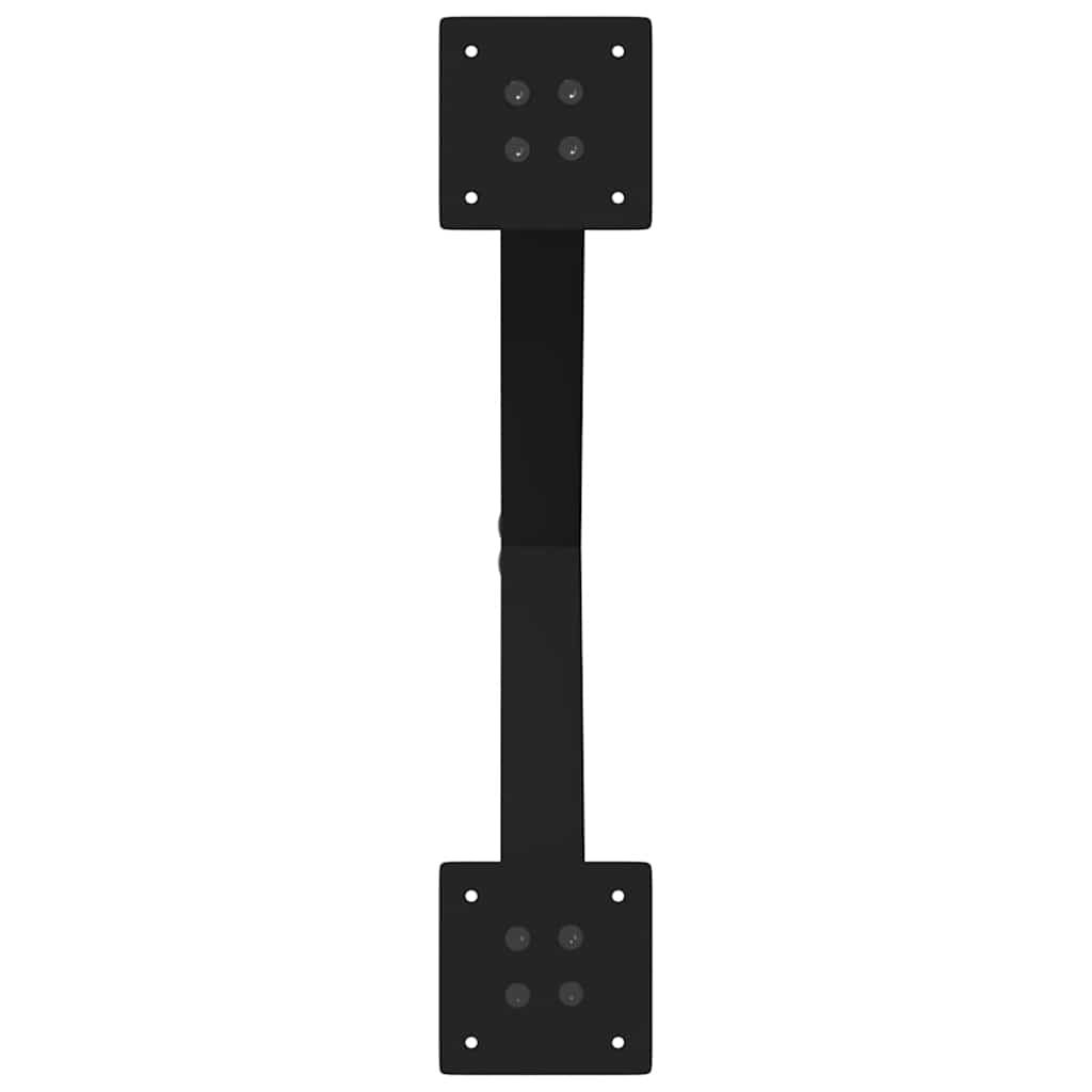 vidaXL Coffee Table Legs X-Shaped 2 pcs Black 60x(42-43) cm Steel