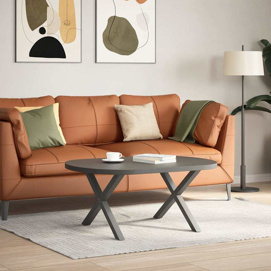 vidaXL Coffee Table Legs X-Shaped 2 pcs Anthracite 70x(42-43) cm Steel