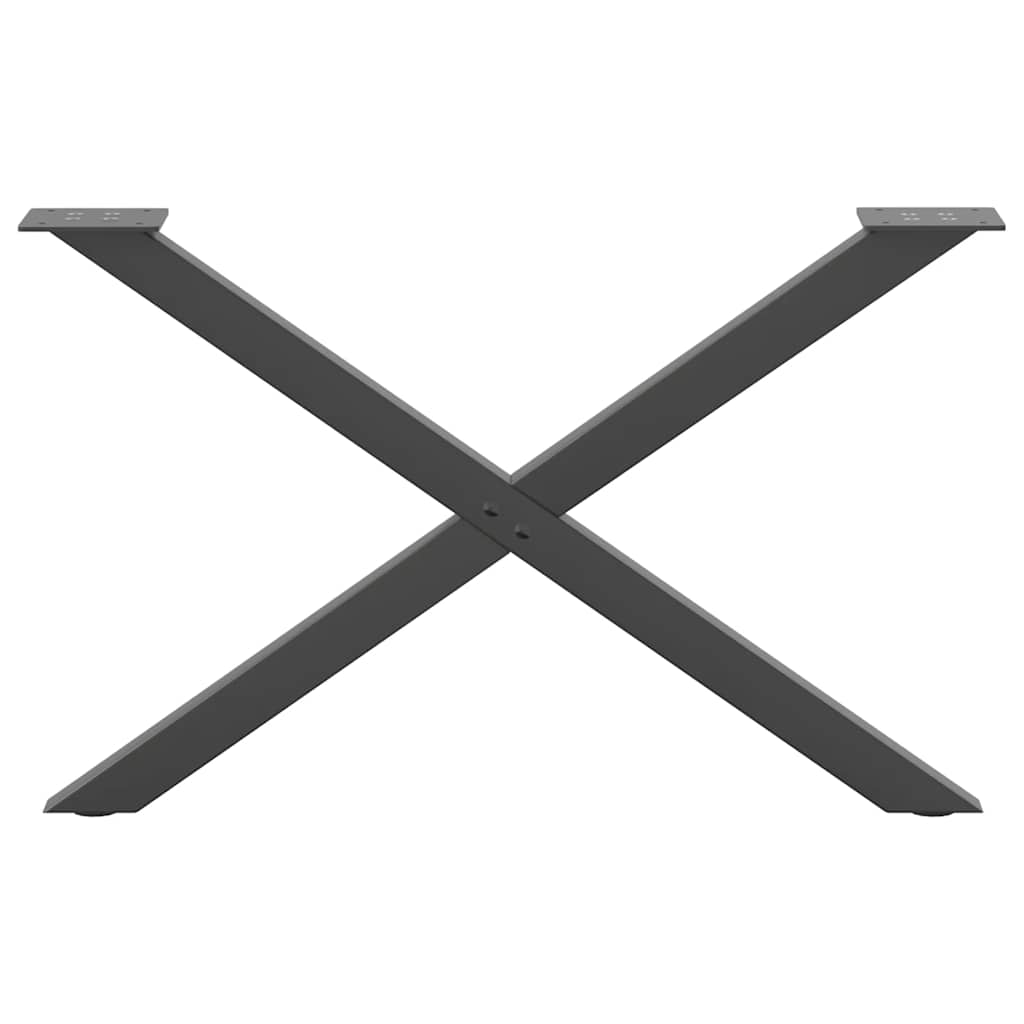 vidaXL Coffee Table Legs X-Shaped 2 pcs Anthracite 70x(42-43) cm Steel