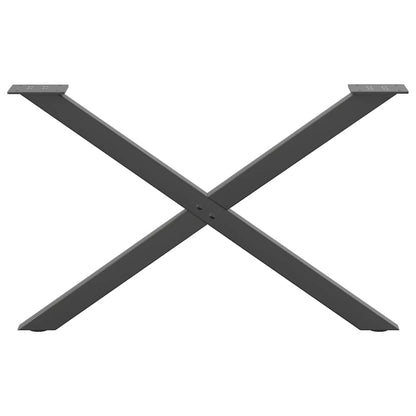 vidaXL Coffee Table Legs X-Shaped 2 pcs Anthracite 70x(42-43) cm Steel