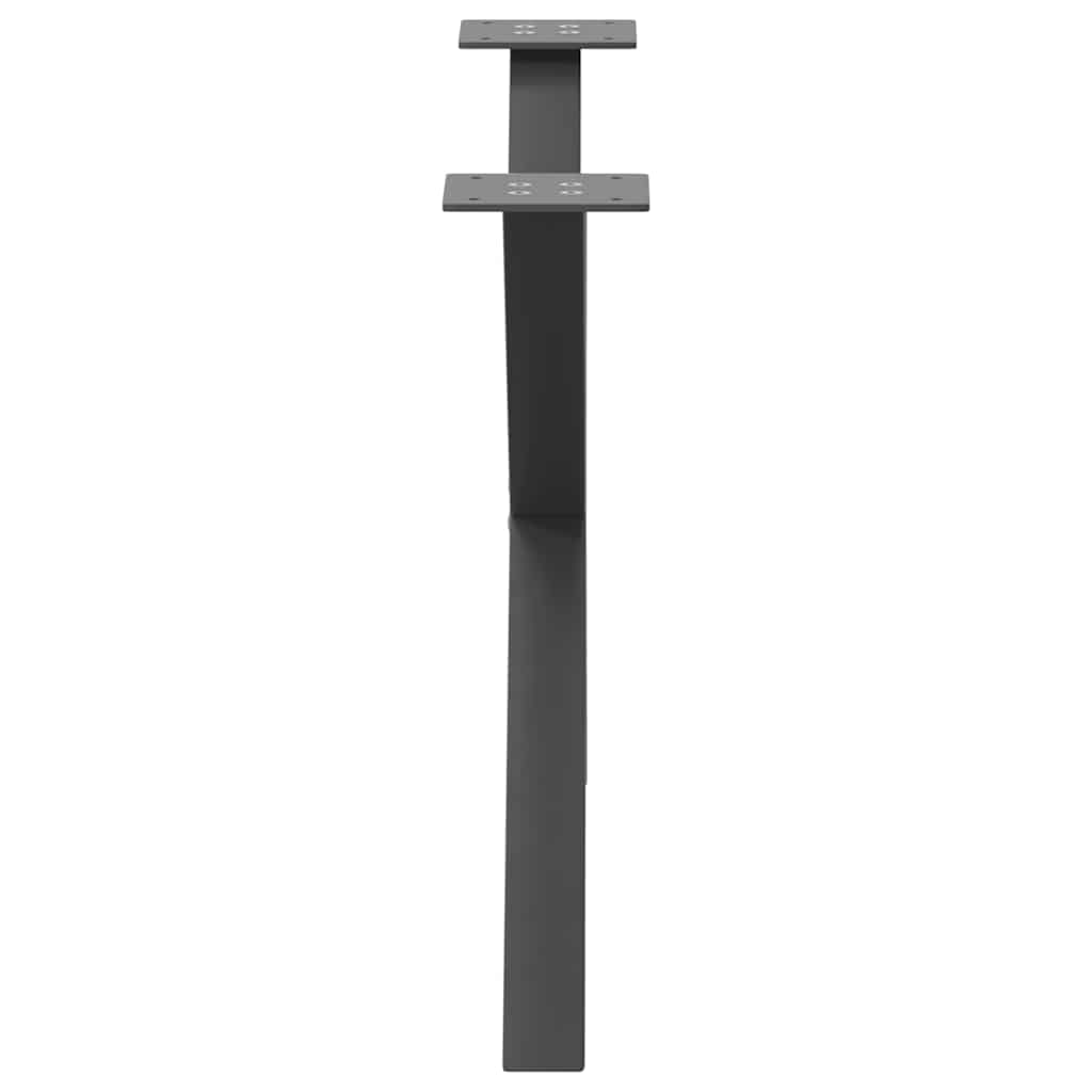 vidaXL Coffee Table Legs X-Shaped 2 pcs Anthracite 70x(42-43) cm Steel
