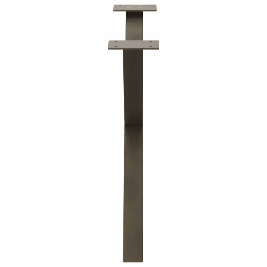 vidaXL Coffee Table Legs X-Shaped 2 pcs Natural Steel 70x(42-43) cm Steel
