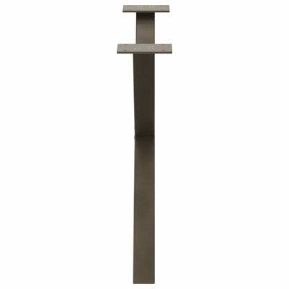 vidaXL Coffee Table Legs X-Shaped 2 pcs Natural Steel 70x(42-43) cm Steel
